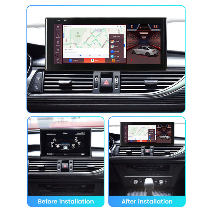 CarPlay Compatible Android Large Screen Navigation for Audi A6 A7 C7 S6 (2016-2020)