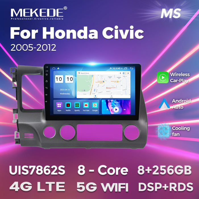 CarPlay Compatible Android Large Screen Navigation for Honda Civic 05-12