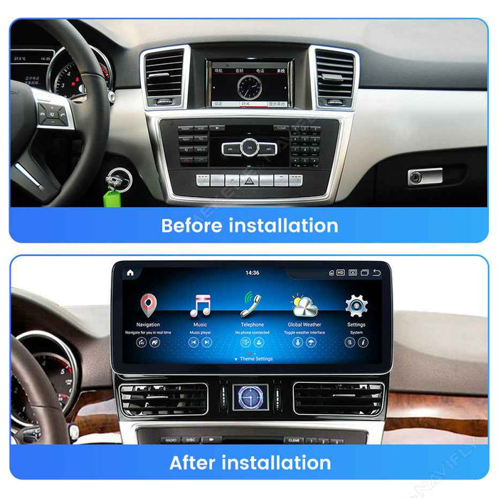 Compatible with Mercedes-Benz GL/ML W166 2012-2015 Android large screen central control in-car navigation with Bluetooth CarPlay