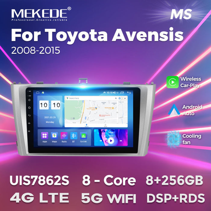 CarPlay Compatible Android Large Screen Navigation for Toyota Avensis 2008-2015