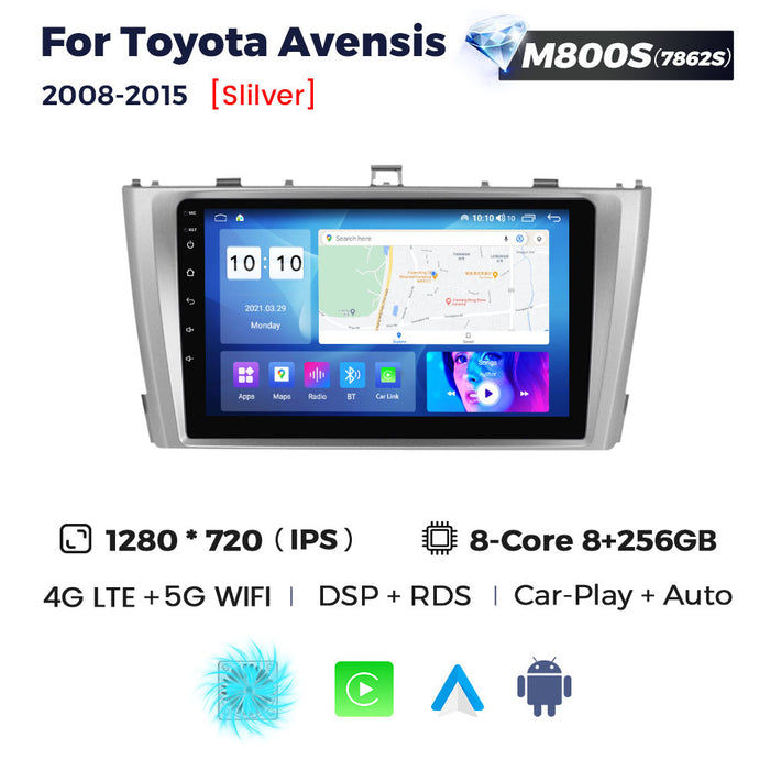 CarPlay Compatible Android Large Screen Navigation for Toyota Avensis 2008-2015