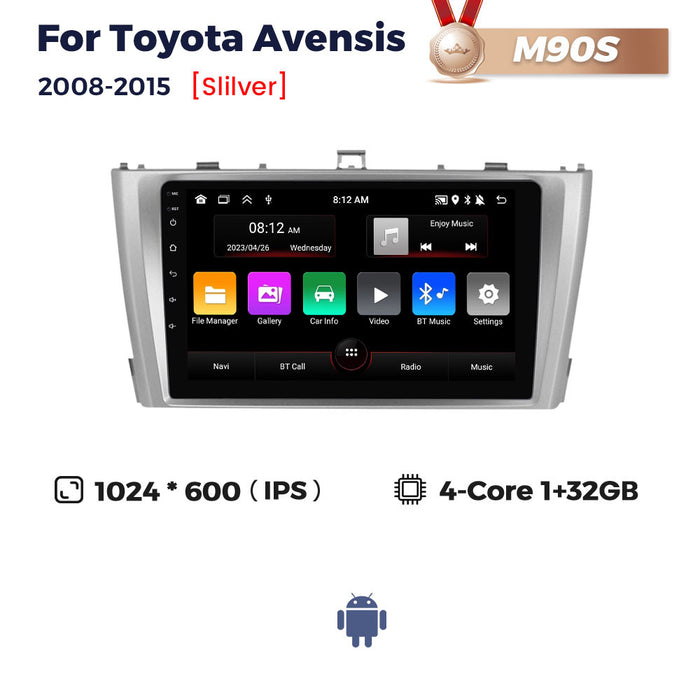 CarPlay Compatible Android Large Screen Navigation for Toyota Avensis 2008-2015