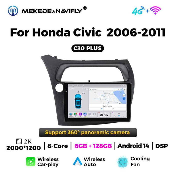 Applicable to Honda Civic 06-11 Android large screen central control car navigation radio screen
