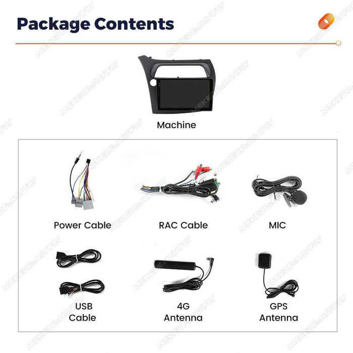 Applicable to Honda Civic 06-11 Android large screen central control car navigation radio screen