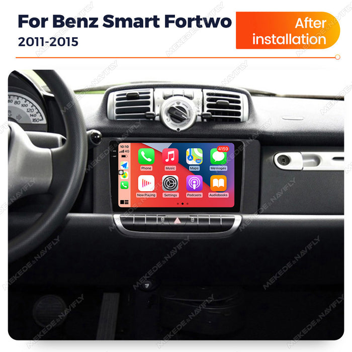 Carplay-Compatible Android Navigation Screen for 2011-2015 Smart Fortwo