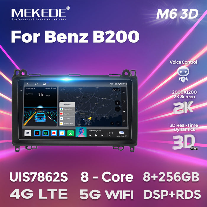 Carplay Compatible Android Navigation Screen for Mercedes-Benz B200 (05-12)