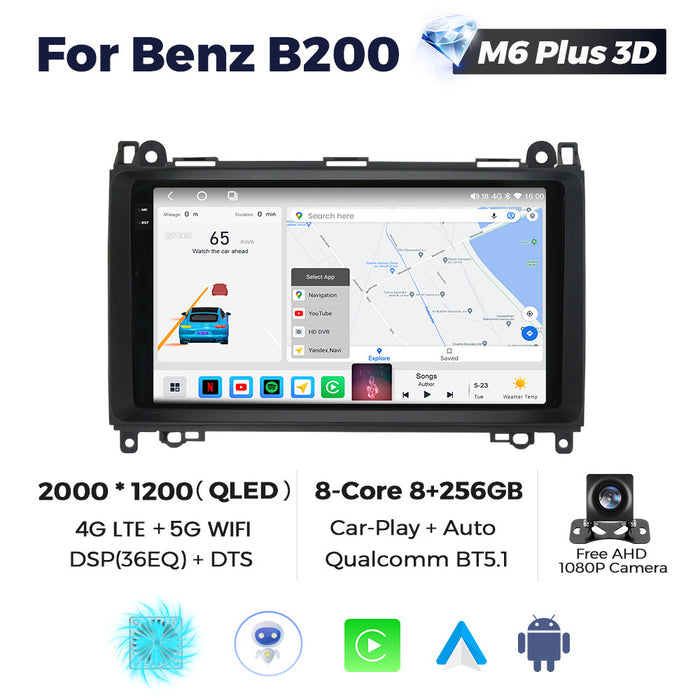 Carplay Compatible Android Navigation Screen for Mercedes-Benz B200 (05-12)