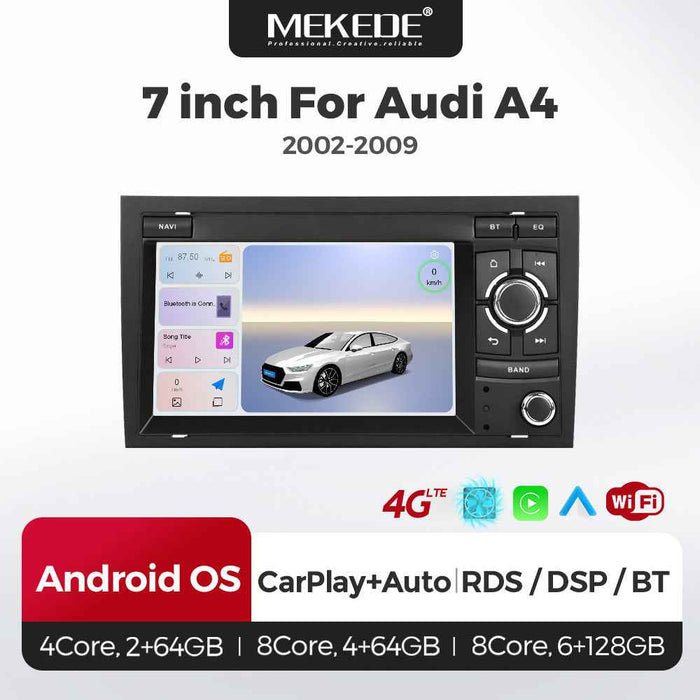 Applicable to Audi A4 02-08 unilateral button Android large screen central control navigation Bluetooth radio special machine