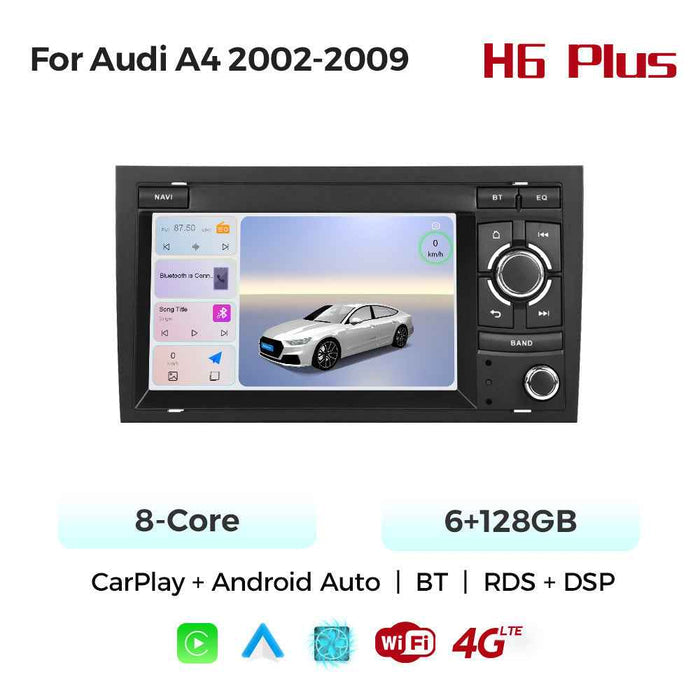 Applicable to Audi A4 02-08 unilateral button Android large screen central control navigation Bluetooth radio special machine