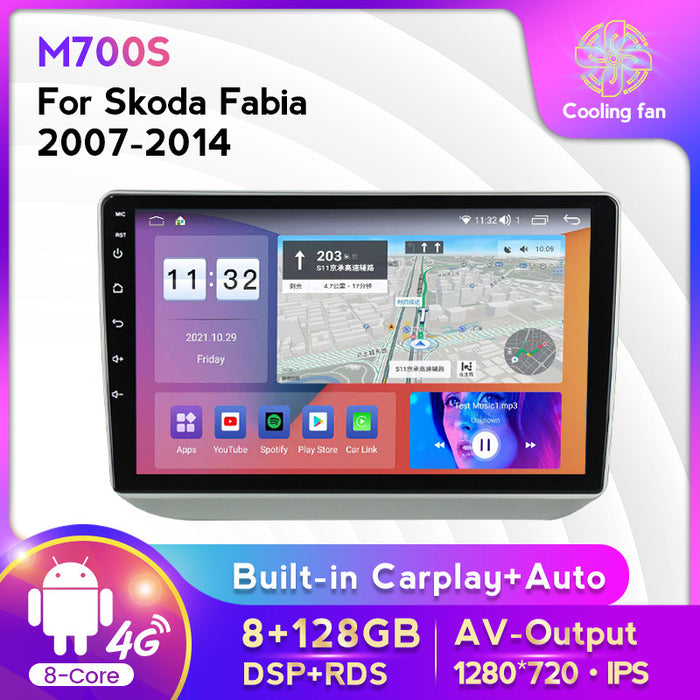 CarPlay Compatible Central Navigation Screen for Skoda Fabia 07-14
