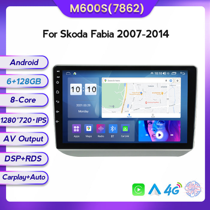 CarPlay Compatible Central Navigation Screen for Skoda Fabia 07-14