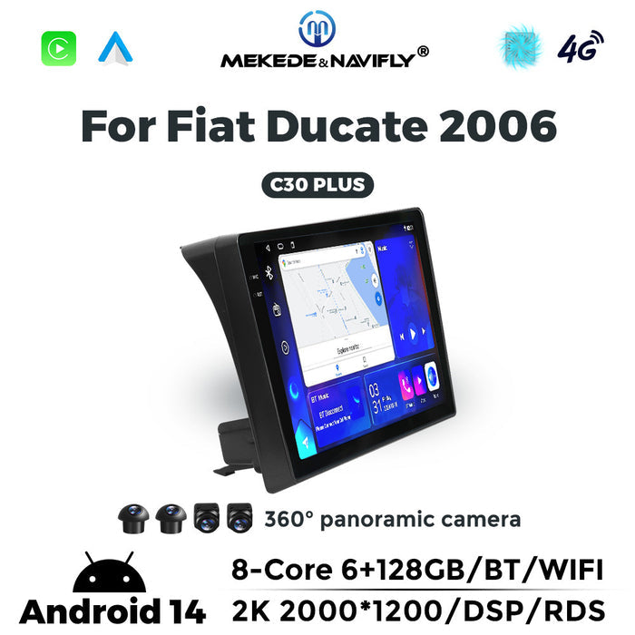Carplay-Compatible Fiat Ducato 2006 Large Screen Android Navigation