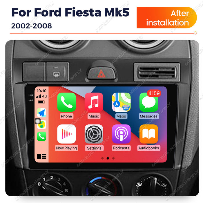 Carplay Compatible Ford Fiesta MK5 2002-2008 Android Navigation Screen