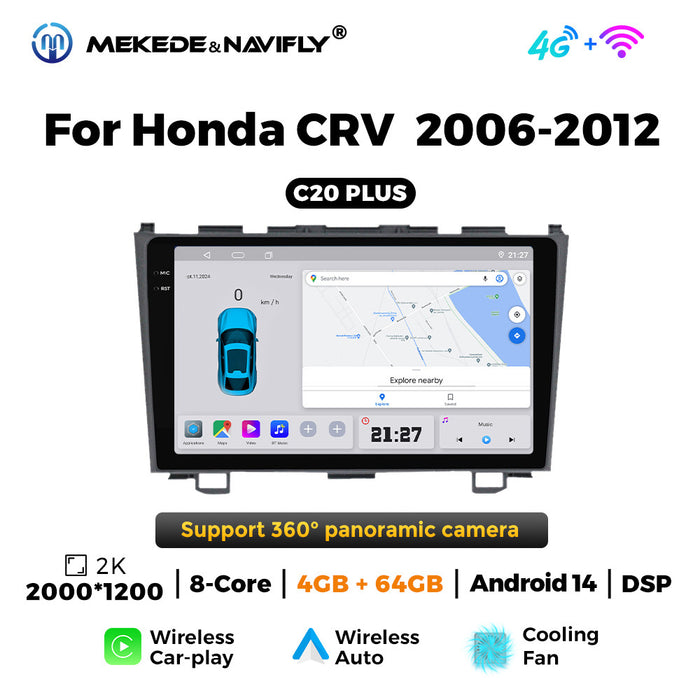 Carplay Compatible Honda CRV 06-12 Large Screen Android Navigation
