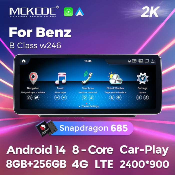 CarPlay Compatible Large Screen Central Control for Mercedes-Benz B-Class
