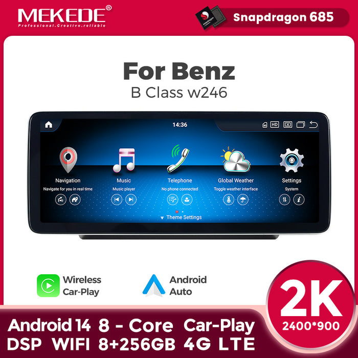 CarPlay Compatible Large Screen Central Control for Mercedes-Benz B-Class