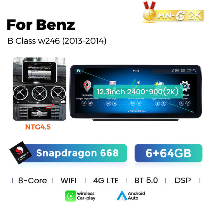 CarPlay Compatible Large Screen Central Control for Mercedes-Benz B-Class