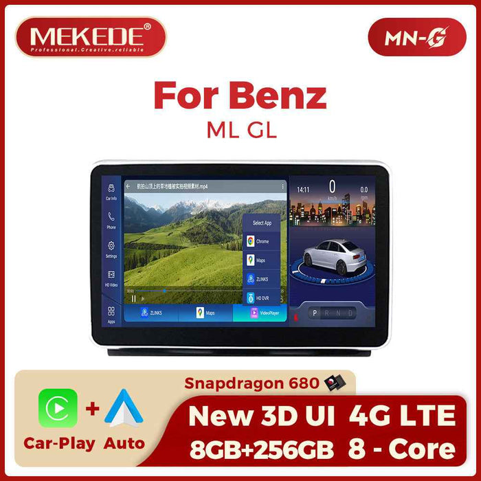 Compatible with Mercedes-Benz ML/GL W166/X166 12-15 Android large screen central control in-car navigation Bluetooth CarPlay