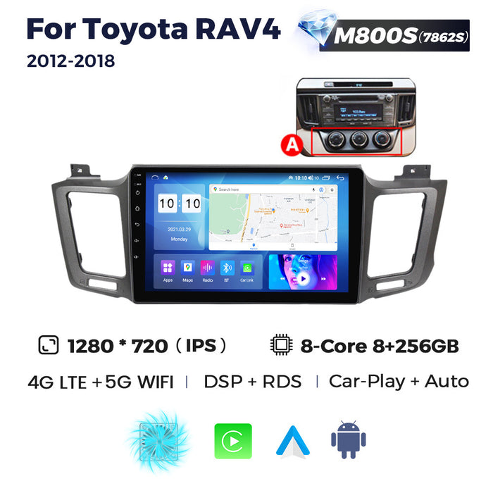 CarPlay-Compatible Large-Screen Navigation for Toyota RAV4 2012-2018 - 8+256G