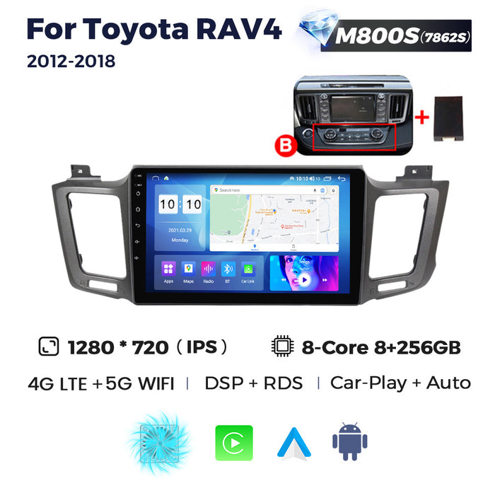 CarPlay-Compatible Large-Screen Navigation for Toyota RAV4 2012-2018 - 8+256G