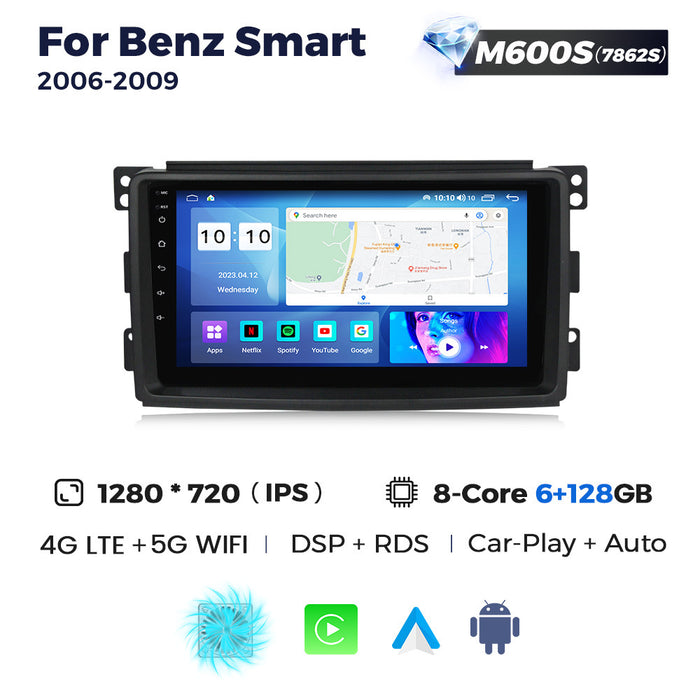 CarPlay Compatible Mercedes-Benz Smart 06-09 Navigation System - 8 + 256G