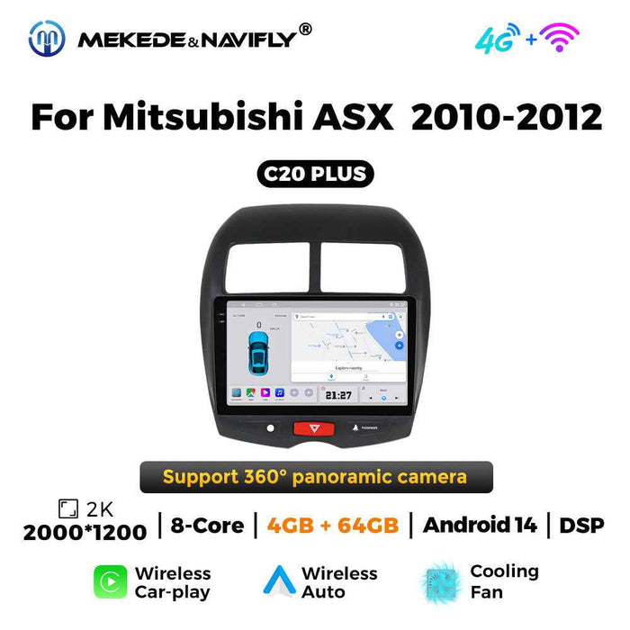 Compatible with Mitsubishi ASX 2010-2012 Android large screen, central control in-car navigation, radio screen, CarPlay