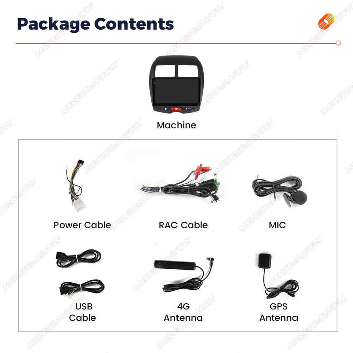 Compatible with Mitsubishi ASX 2010-2012 Android large screen, central control in-car navigation, radio screen, CarPlay