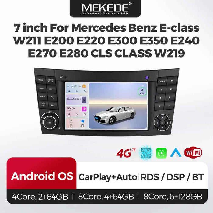 Compatible with Mercedes-Benz E-Class W211 CLS Class W219 Android large-screen central control navigation radio button dedicated device