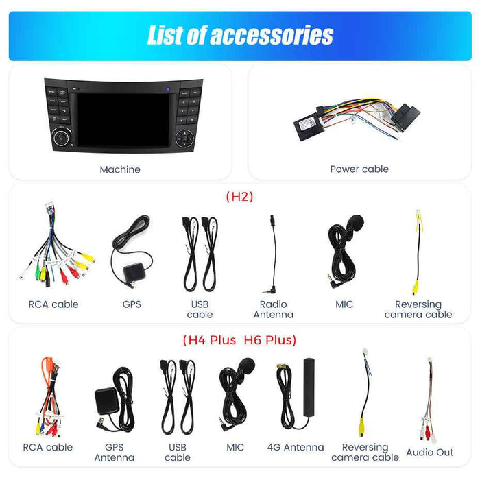 Compatible with Mercedes-Benz E-Class W211 CLS Class W219 Android large-screen central control navigation radio button dedicated device