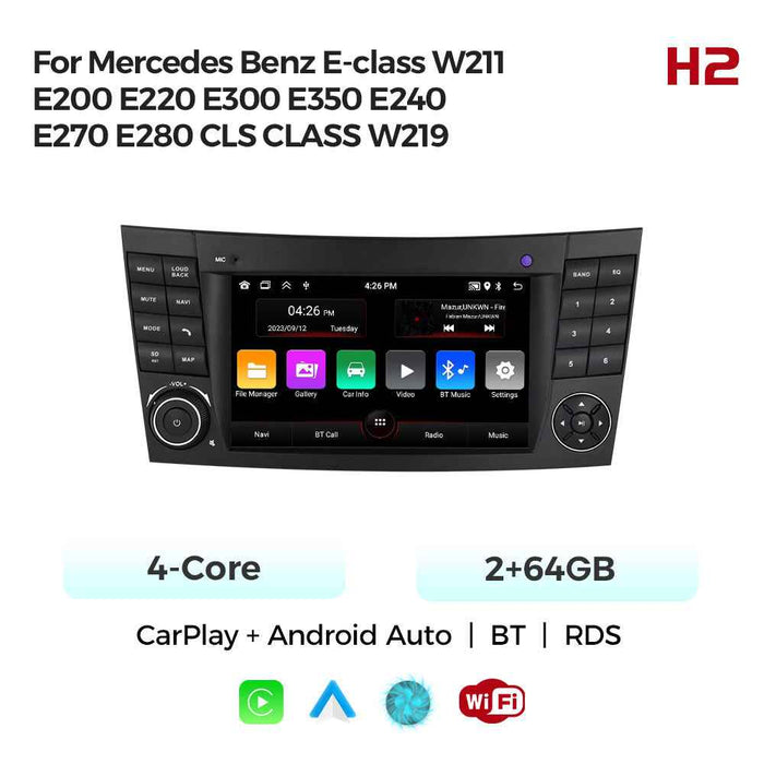 Compatible with Mercedes-Benz E-Class W211 CLS Class W219 Android large-screen central control navigation radio button dedicated device