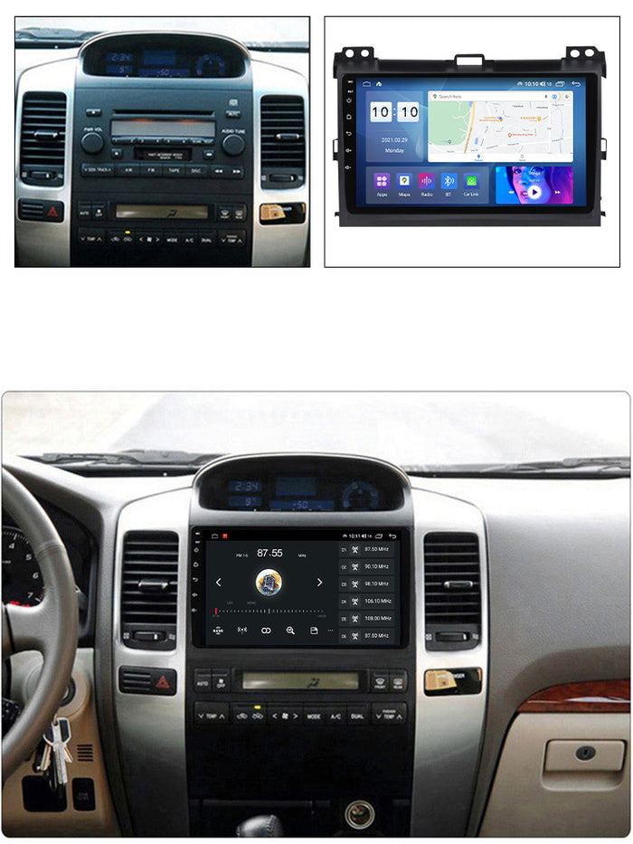 Carplay-Compatible Toyota Prado 04-09 Android Navigation Screen