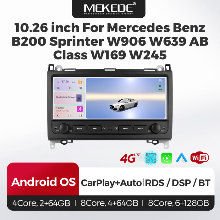 CarPlay Enabled 10.25" Android Navigation System for Mercedes-Benz B-Class B200 Sprinter