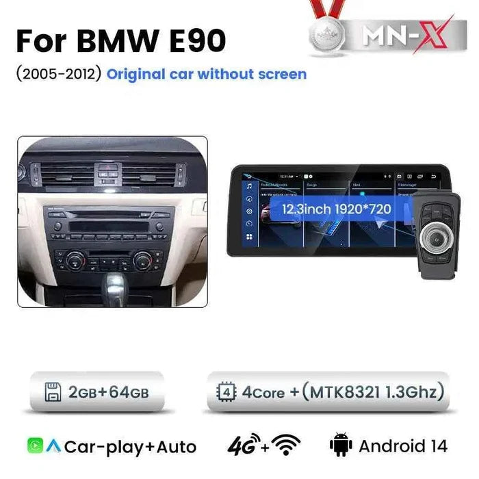 12.3 inch Suitable for BMW E90 E91 Android central control large screen GPS navigation all-in-one machine Bluetooth Carplay