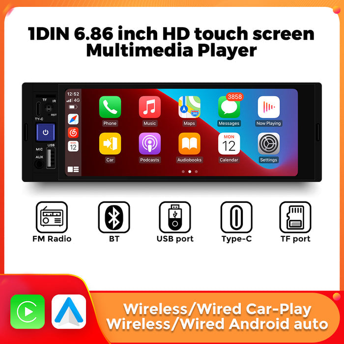 Carplay Enabled 6.86-Inch MP5 Music Player with Reversing Camera