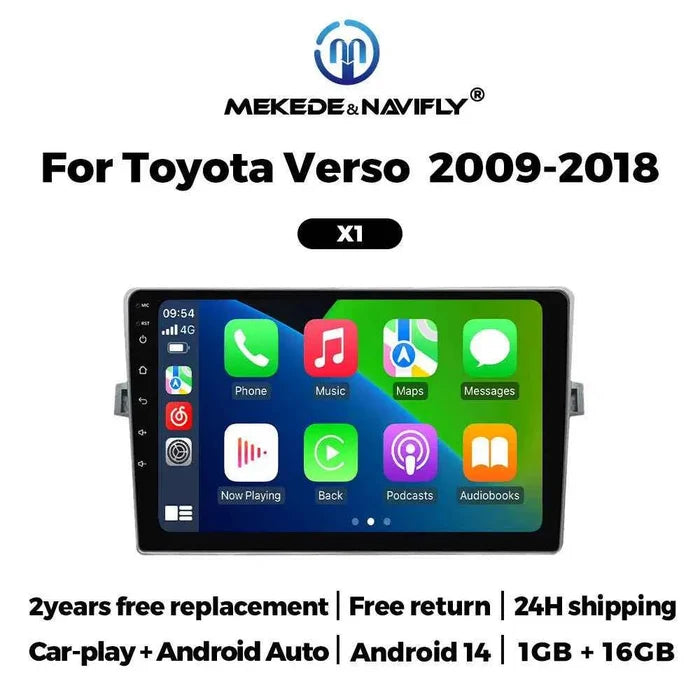 For Toyota Corolla Verso 09-18 Android Car GPS Navigation MP5 Bluetooth Player Carplay