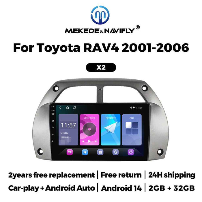 For Toyota Rav4 2001-2006 Android Car GPS Navigation MP5 Bluetooth Player Carplay