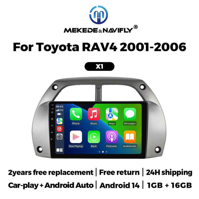 For Toyota Rav4 2001-2006 Android Car GPS Navigation MP5 Bluetooth Player Carplay