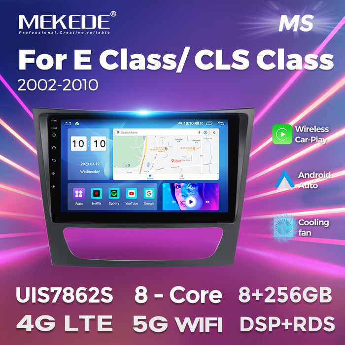 CarPlay Enabled Android Large-Screen Navigation for Mercedes-Benz E-Class W211 (02-10)