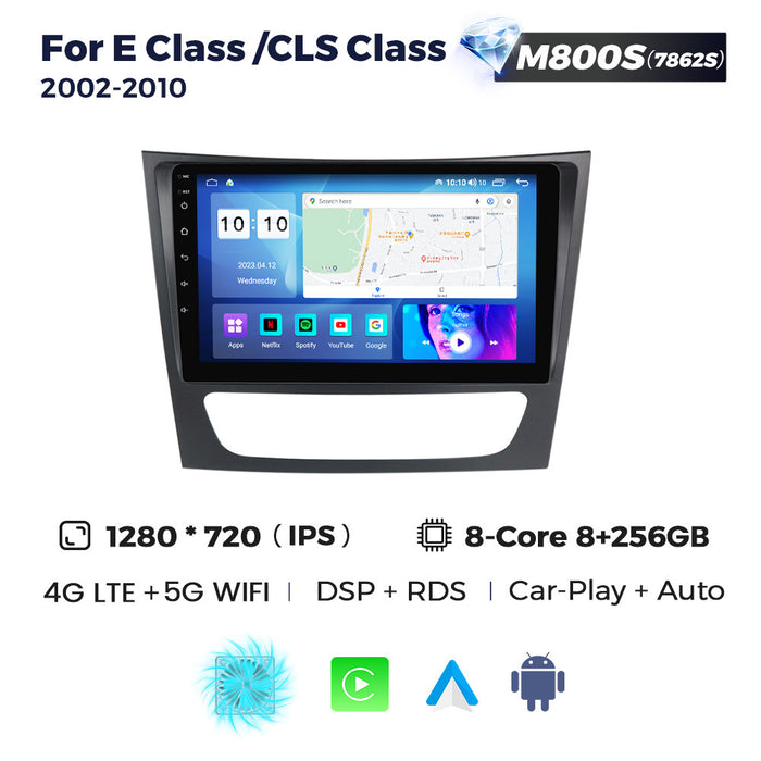 CarPlay Enabled Android Large-Screen Navigation for Mercedes-Benz E-Class W211 (02-10)