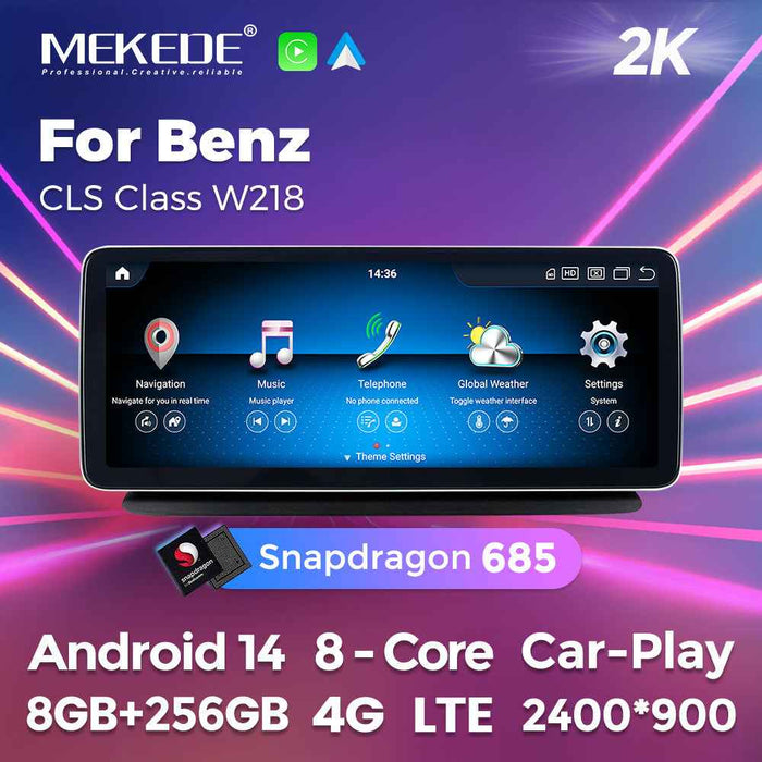 Applicable to Mercedes-Benz CLS W218 2011-2017 Android large screen central control car navigation Bluetooth Carplay
