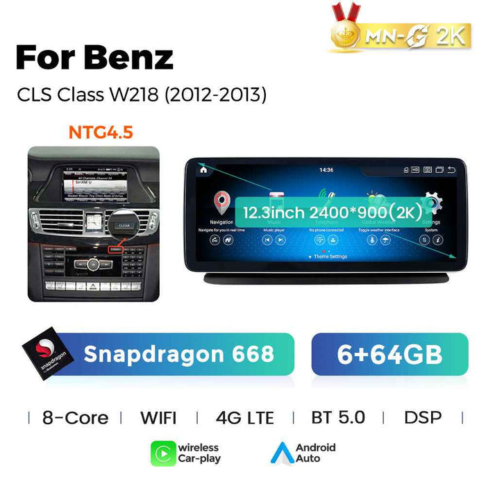 Applicable to Mercedes-Benz CLS W218 2011-2017 Android large screen central control car navigation Bluetooth Carplay