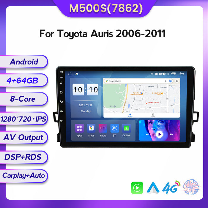 Carplay Enabled Android Navigation Screen for Toyota Auris 06-11