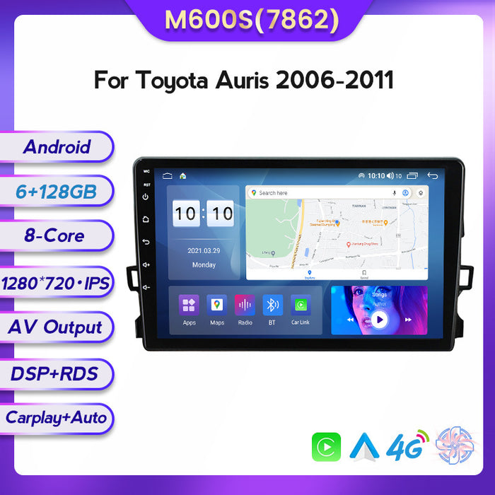 Carplay Enabled Android Navigation Screen for Toyota Auris 06-11