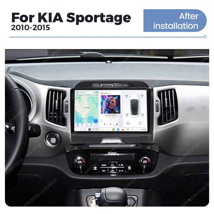 DUDUAUTO is suitable for Kia Smart Run 11-14 years Android large screen central control car navigation Bluetooth Carplay