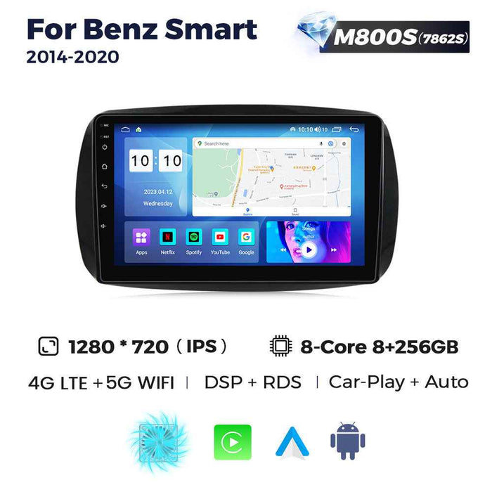 Applicable to Mercedes-Benz Smart 14-20 Android large-screen central control car navigation radio screen 8 + 256G