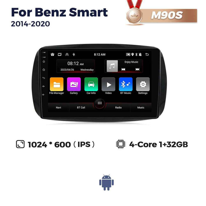 Applicable to Mercedes-Benz Smart 14-20 Android large-screen central control car navigation radio screen 8 + 256G