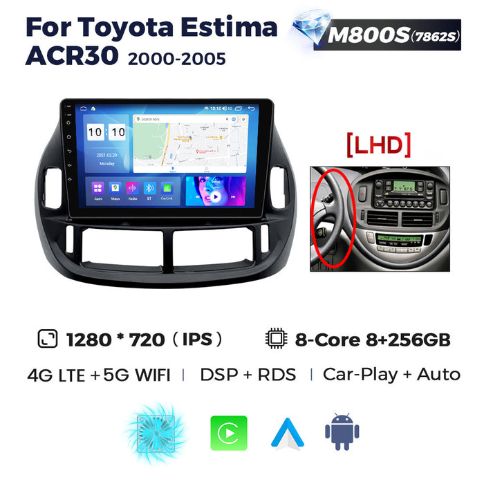 CarPlay Enabled Large Screen Navigation for Toyota Estima ACR30 (17-19)
