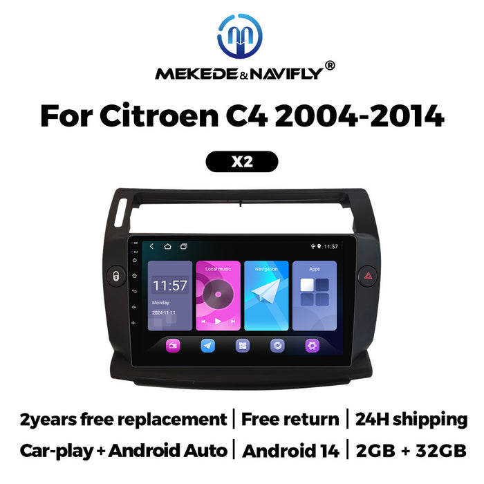 Carplay for Citroen C4 (04-14) - Android GPS Navigation & Bluetooth Player