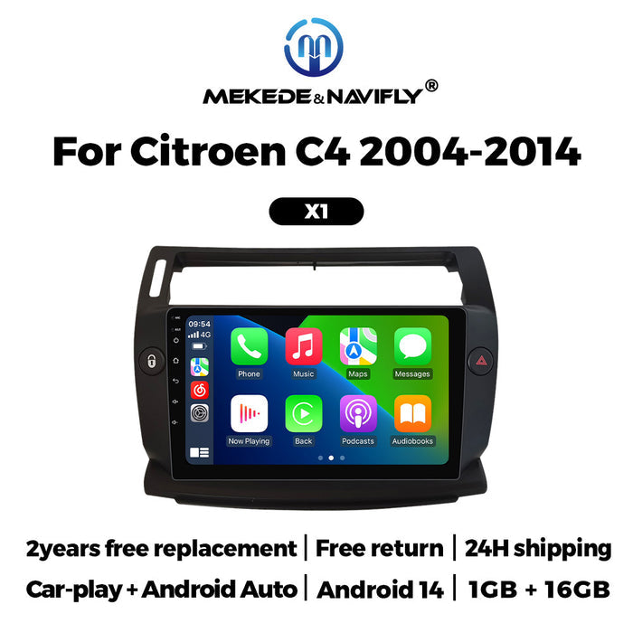 Carplay for Citroen C4 (04-14) - Android GPS Navigation & Bluetooth Player