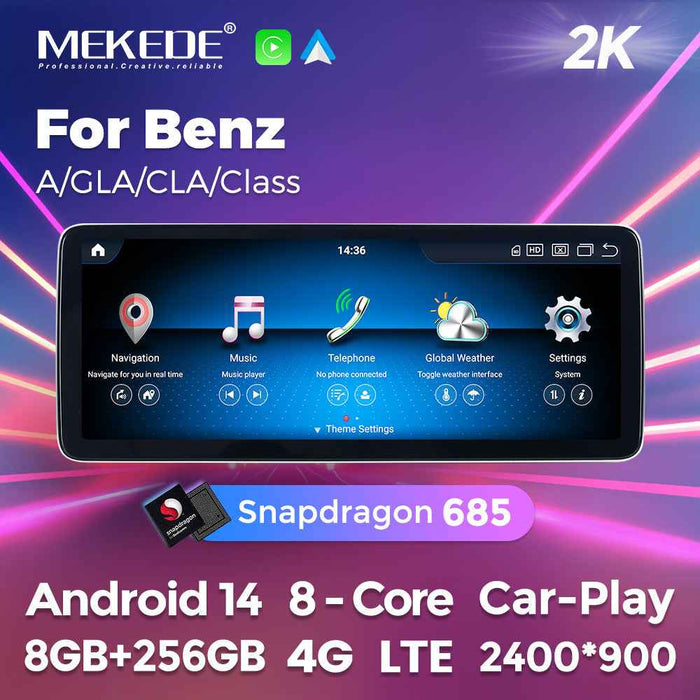 Applicable to Mercedes-Benz A-class CLA-class GLA-class W176X156 Android large-screen central control car navigation Bluetooth Carplay